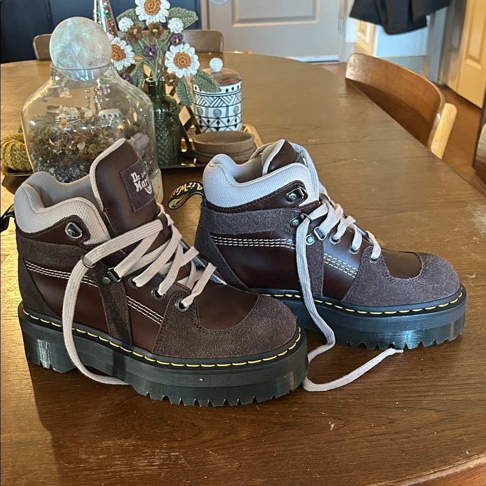 Dr. Martens Dark Brown Platform Boots